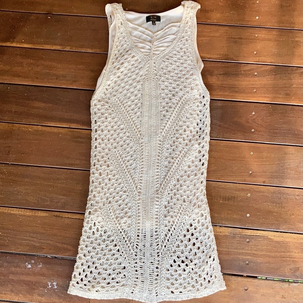 Vintage ICE crochet dress 70’s style SIZE M 🌸Fully lined - Picture 2 of 9